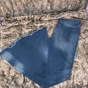 Free People Flare Bottom Blue Jeans